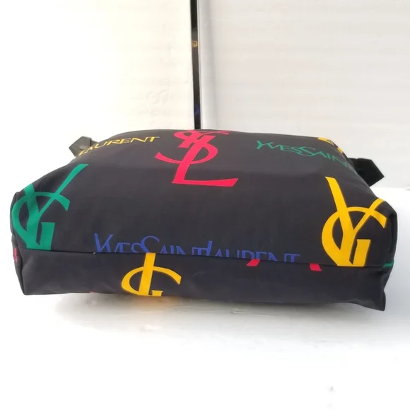 Gorgeous Vintage YSL Yves Saint Laurent Monogram canvas shoulder Tote handbag